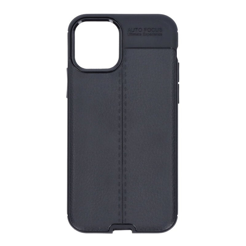 Litchi Textuur TPU Hoesje voor iPhone 11 Pro Zwart