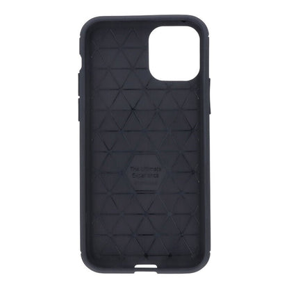 Litchi Textuur TPU Hoesje voor iPhone 11 Pro Zwart