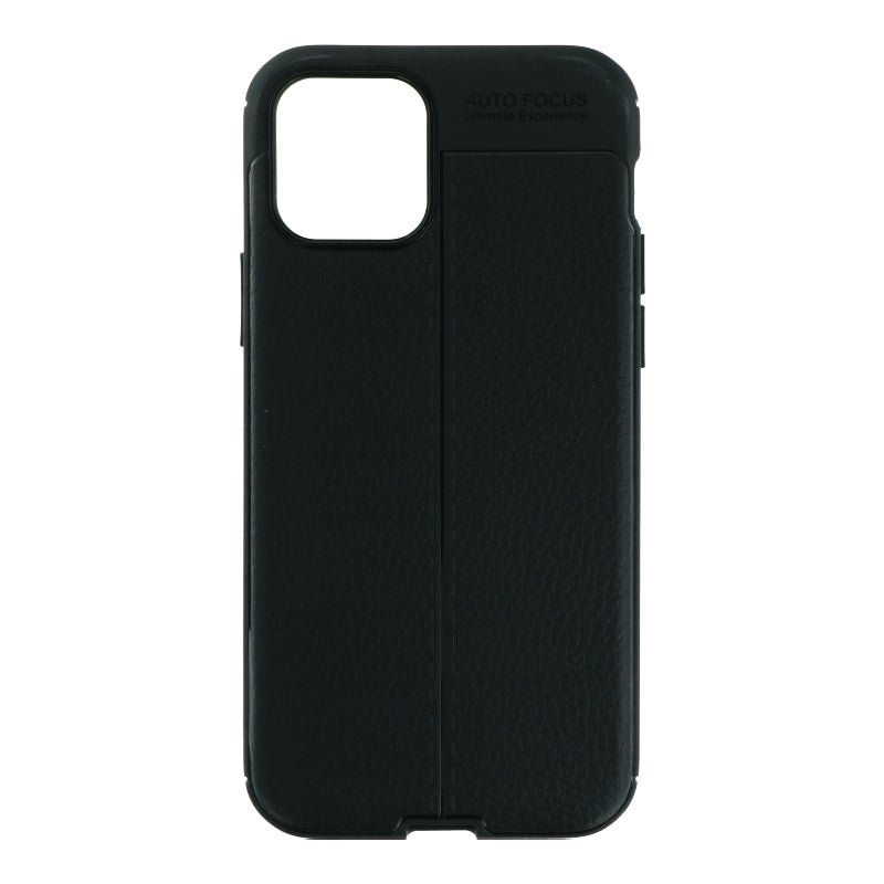 Litchi Textuur TPU Hoesje voor iPhone 12 6.1 Zwart