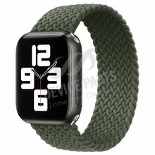 Maat M 160mm Gevlochten Elastische Armband Nylon Band voor Apple Watch Series 1 42mm / Series 2 42mm / Series 3 42mm / Series 4 44mm / Series 5 44mm / Series 6 44mm / Series 7 45mm Groen