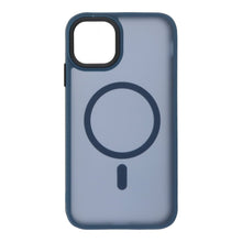 Magnetisch frosted translucent hoesje voor iPhone 16 Pro Max donkerblauw