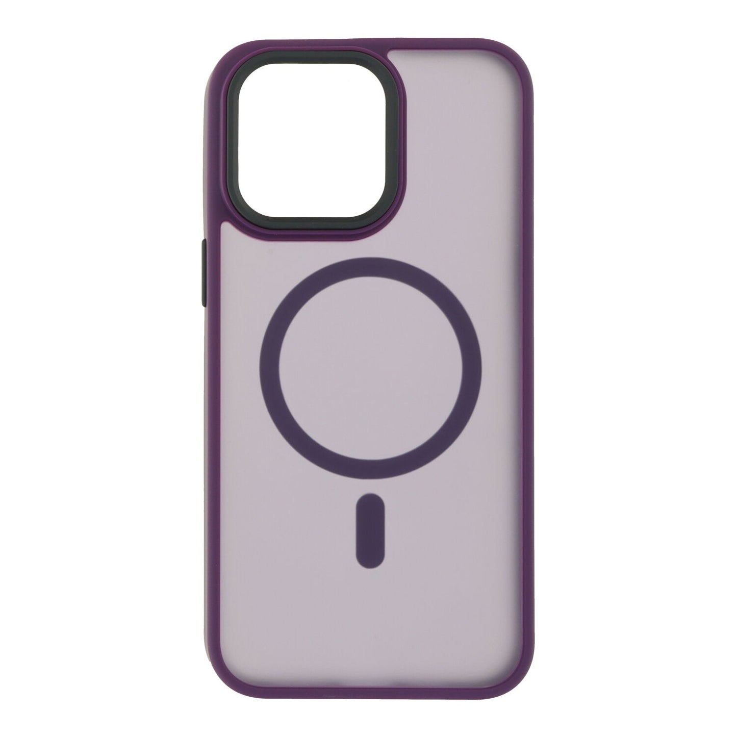 Magnetisch skin feel frosted doorschijnend hoesje voor iPhone 16 Pro donkerpaars