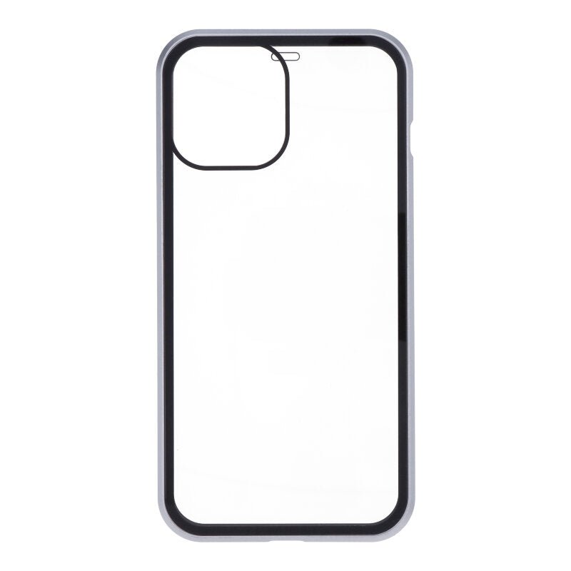 Magnetische Anti - val Glas Hoes voor iPhone 12 Pro Max Zilver