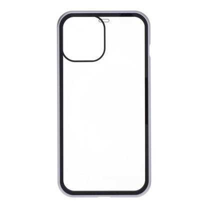 Magnetische Anti - val Glas Hoes voor iPhone 12 Pro Max Zilver