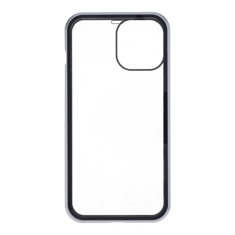 Magnetische Anti - val Glas Hoes voor iPhone 12 Pro Max Zilver
