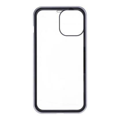 Magnetische Anti - val Glas Hoes voor iPhone 12 Pro Max Zilver