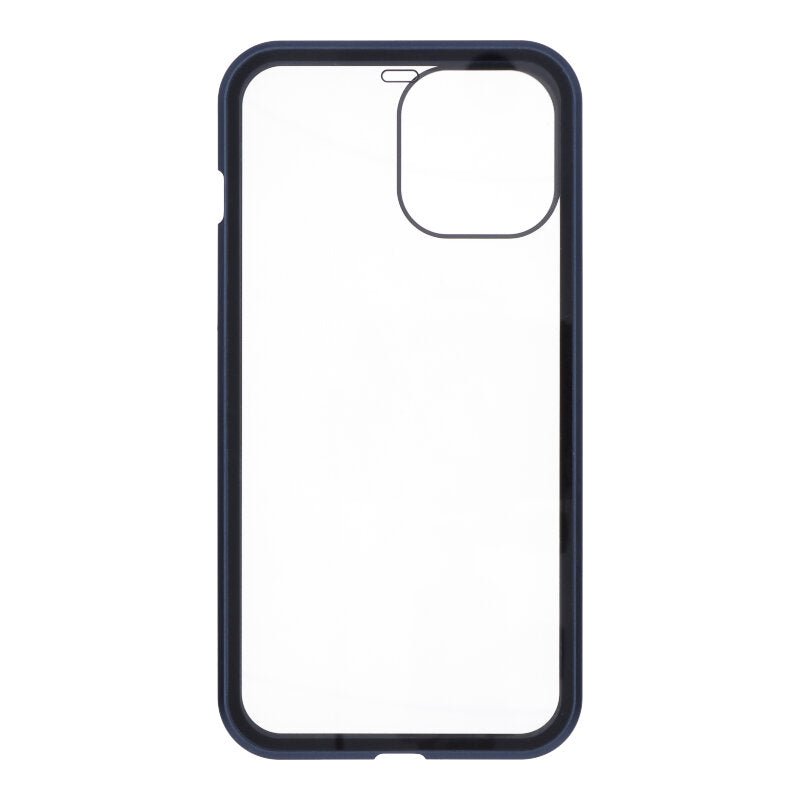 Magnetische anti - val glazen hoes voor iPhone 12 Pro Max blauw