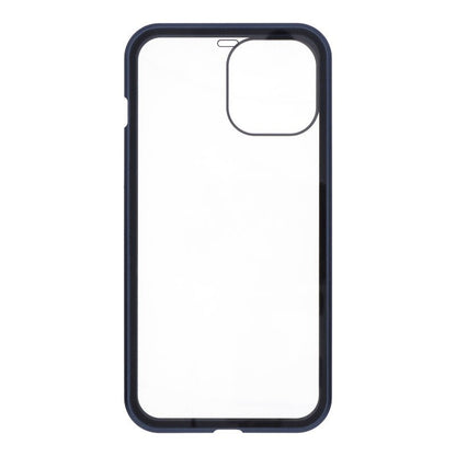 Magnetische anti - val glazen hoes voor iPhone 12 Pro Max blauw