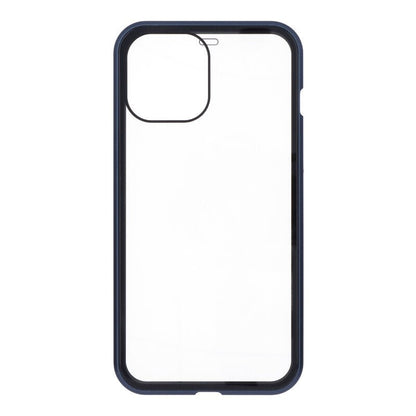 Magnetische anti - val glazen hoes voor iPhone 12 Pro Max blauw