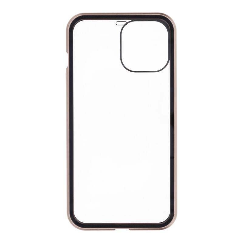 Magnetische anti - val glazen hoes voor iPhone 12 Pro Max goud