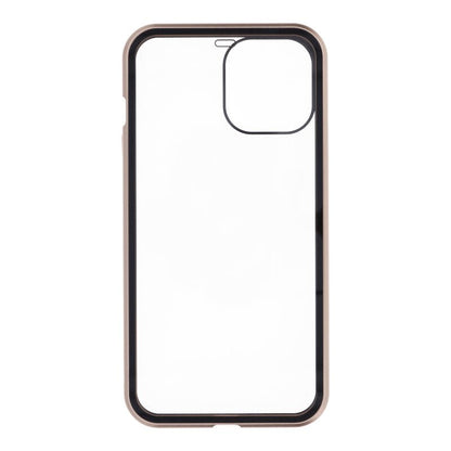 Magnetische anti - val glazen hoes voor iPhone 12 Pro Max goud