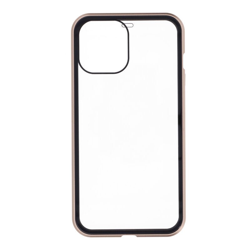 Magnetische anti - val glazen hoes voor iPhone 12 Pro Max goud