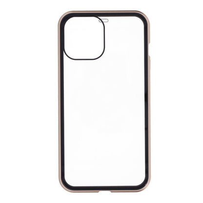 Magnetische anti - val glazen hoes voor iPhone 12 Pro Max goud