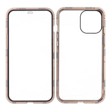 Magnetische anti - val glazen hoes voor iPhone 12 Pro Max goud