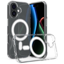 Magnetische krasbestendige schokbestendige TPU + PC hoes voor iPhone 17 transparant