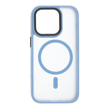 Magnetische skin feel frosted transparante hoes voor iPhone 16 Pro Max lichtblauw