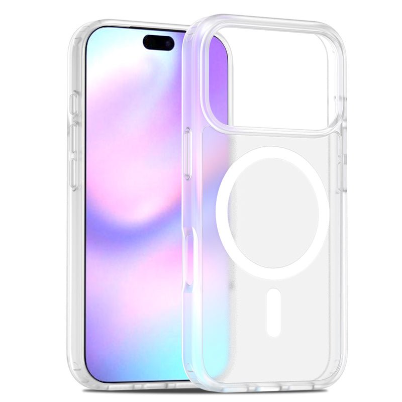 Magsafe anti - drop matte translucent hoesje voor iPhone 17 Pro Max transparant