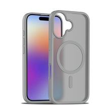 Magsafe anti - slip matte doorschijnend hoesje voor iPhone 17 grijs