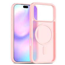Magsafe anti - val matte doorzichtige hoes voor iPhone 17 Pro roze