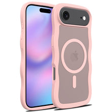 Magsafe wavy pattern doorschijnend hoesje voor iPhone 17 Air roze