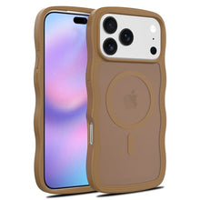 Magsafe Wavy Pattern Translucent Case voor iPhone 17 Pro Bruin