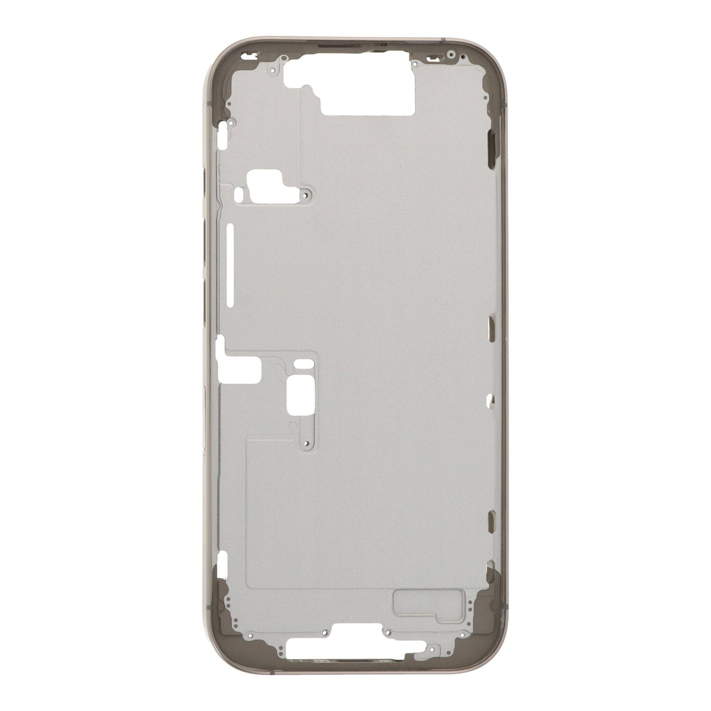 Middenframe met zijknop+zijrails+kaartlade+anti - stofgaas voor speaker voor iPhone 16 Pro Europese Versie Natuurlijk Titanium OEM