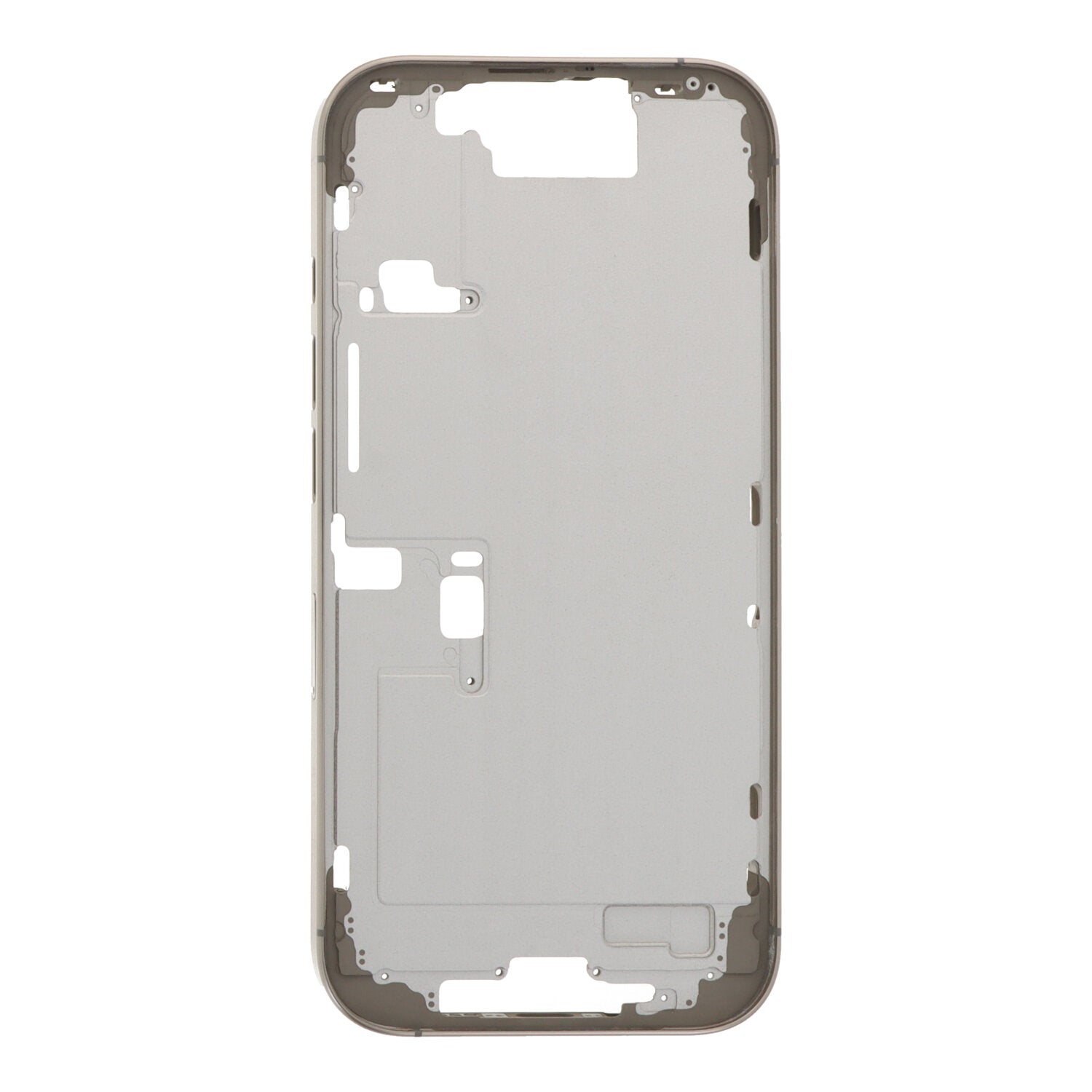 Middenframe met zijknop+zijrails+kaartlade+anti - stofgaas voor speaker voor iPhone 16 Pro Europese Versie Natuurlijk Titanium OEM