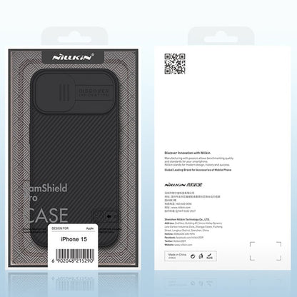 NILLKIN CamShield Pro hoesje voor iPhone 15 zwart