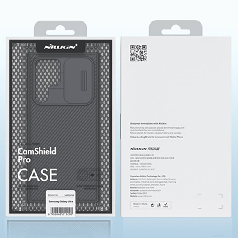 NILLKIN CamShield Pro hoesje voor Samsung Galaxy S22 Ultra 5G zwart