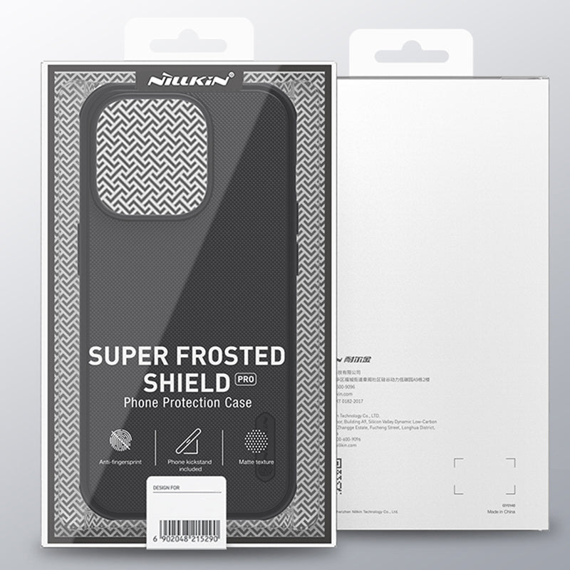NILLKIN Super Frosted Shield Pro Hoes voor iPhone 14 Pro Max Zwart