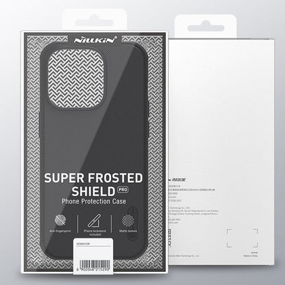 NILLKIN Super Frosted Shield Pro Hoes voor iPhone 14 Pro Max Zwart