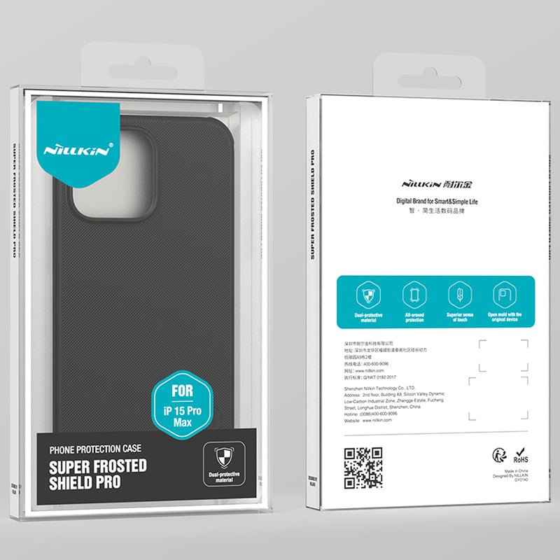 NILLKIN Super Frosted Shield Pro Hoes voor iPhone 15 Pro Max Rood