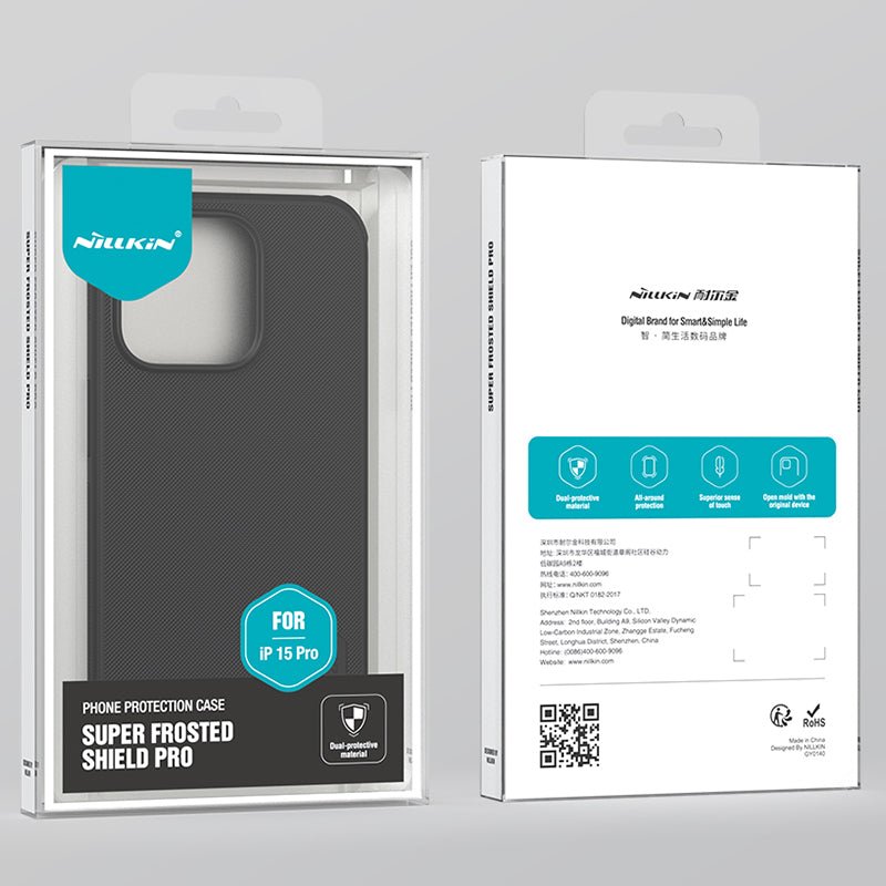 NILLKIN Super Frosted Shield Pro Hoesje voor iPhone 15 Pro Donkergroen