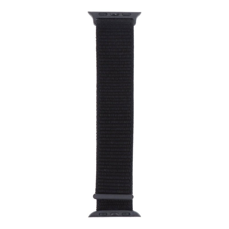 Nylon Band voor Apple Watch Series 1 38mm/Series 2 38mm/Series 3 38mm/Series 4 40mm/Series 5 40mm/Series 6 40mm/Series 7 41mm Zwart