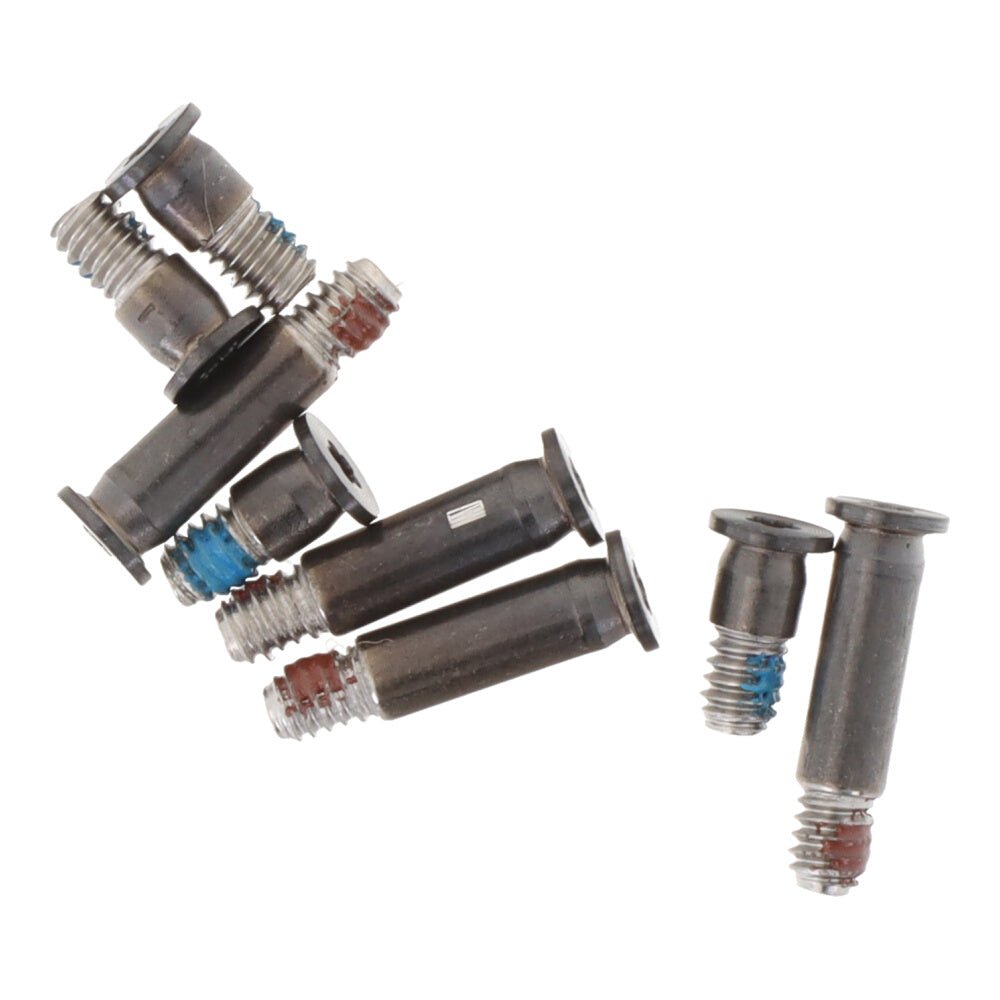 Onderste schroef voor MacBook Pro M3 Max 16" A2991 / Pro M3 14" A2918 / Pro M3 Pro 14" A2992 zwart origineel 8 stuks in een set