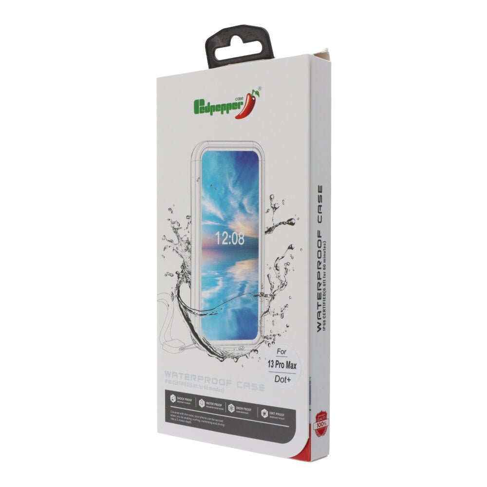 Redpepper IP68 waterdichte schokbestendige hoes voor iPhone 13 Pro Max 6.7" Zwart