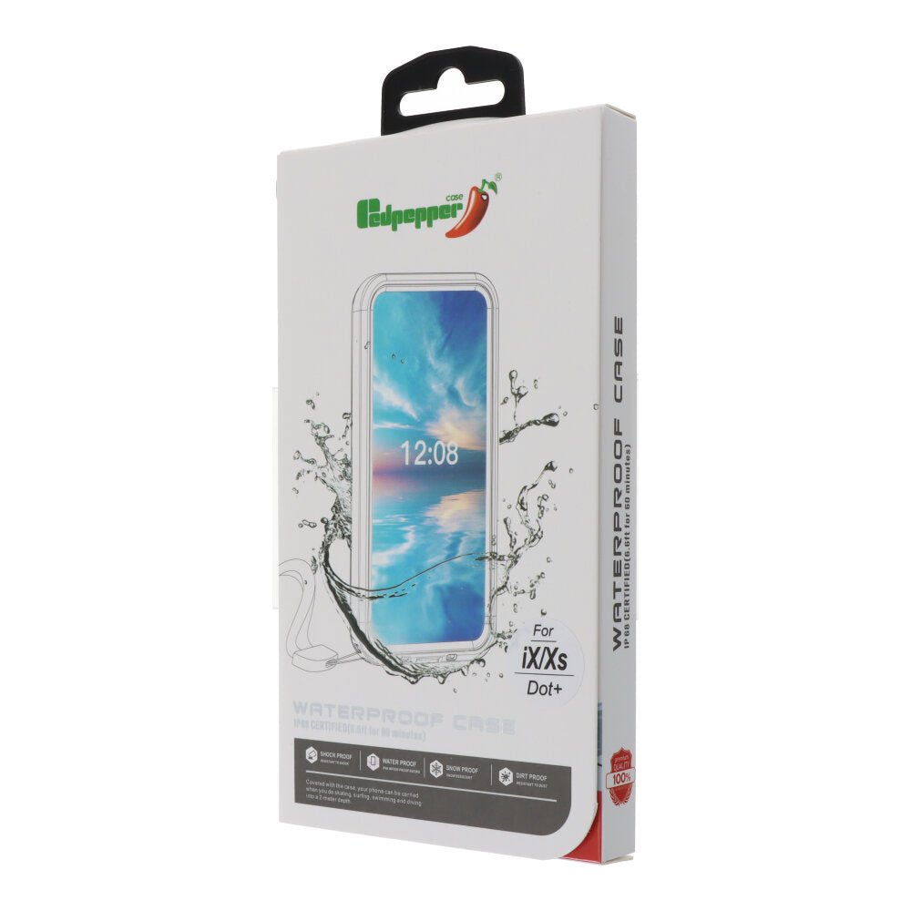 Redpepper IP68 waterdichte schokbestendige hoes voor iPhone X/XS zwart