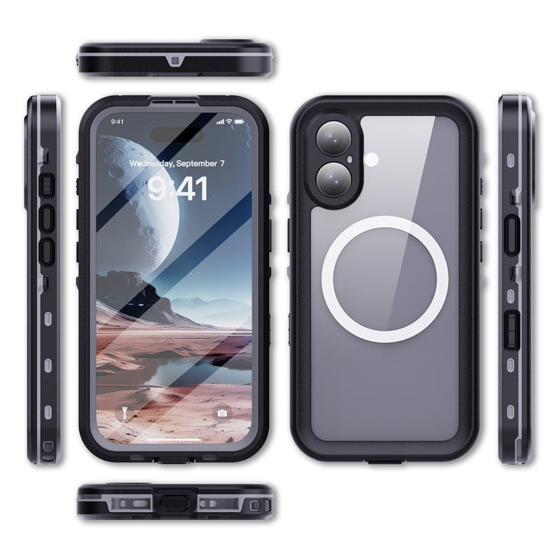 Redpepper IP68 waterproof schokbestendig hoesje voor iPhone 16 zwart