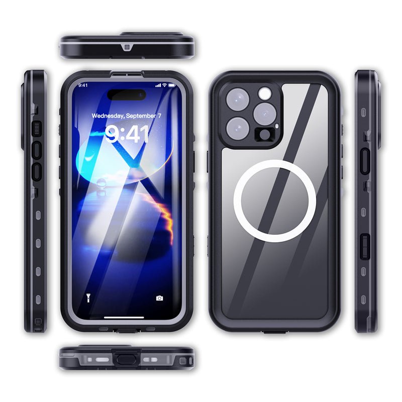 Redpepper IP68 waterproof shockproof hoesje voor iPhone 16 Pro Max zwart