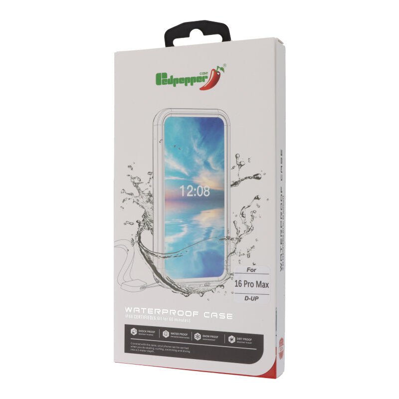 Redpepper waterdichte schokbestendige hoes voor iPhone 16 Pro Max Blauw