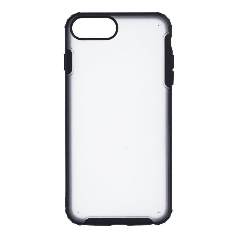 Schokbestendige bumper hard armor pc matte doorschijnende hoes voor iPhone 6P/6SP/7P/8P zwart