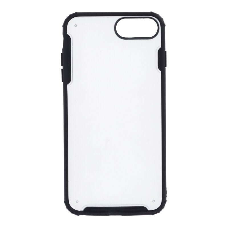 Schokbestendige bumper hard armor pc matte doorschijnende hoes voor iPhone 6P/6SP/7P/8P zwart
