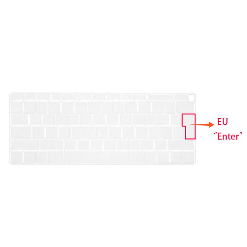 Silicone Europese versie toetsenbordhoes voor MacBook Retina 12.6" A1534 Transparant