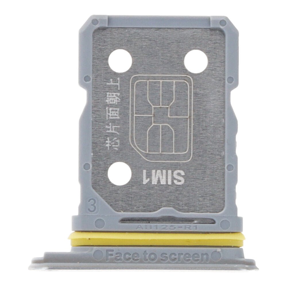 Simkaart houder voor Realme GT2 Dual Card versie Wit Origineel - OEM Spares