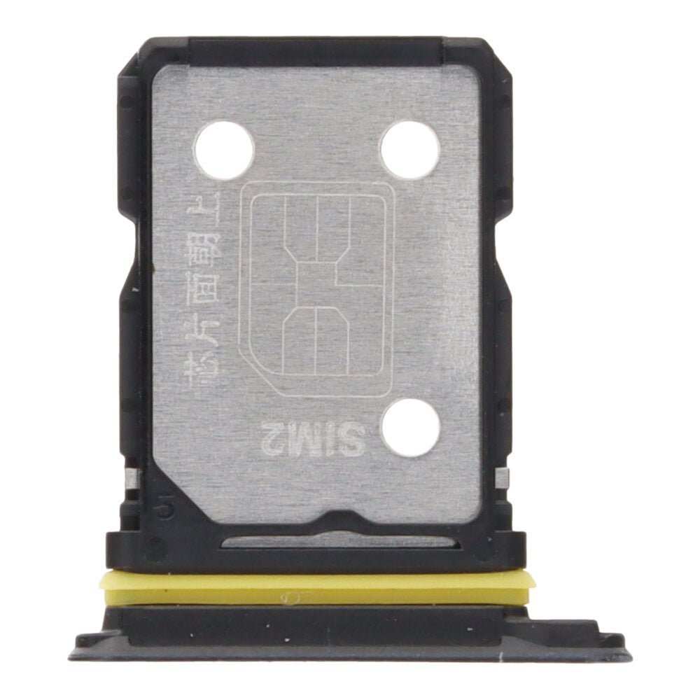 Simkaart houder voor Realme GT2 Dual Card Version zwart origineel - OEM Spares