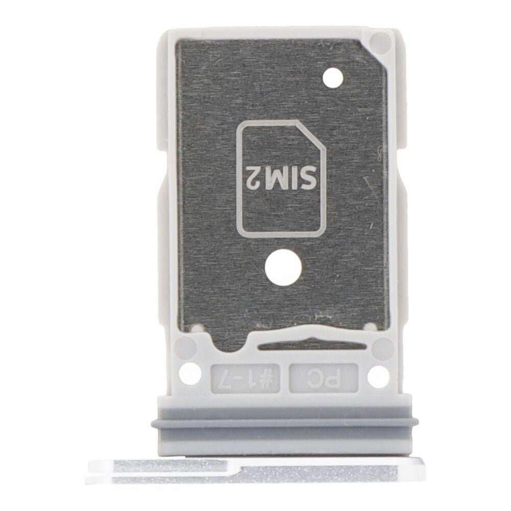 Simkaart houder voor Samsung Galaxy S25 Ultra Dual Card Versie Titanium White Silver Origineel