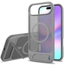 Skin Feel Magnetic Anti - drop met verstelbare 45° standaard tpu + pc hoesje voor iPhone 17 Air Grijs