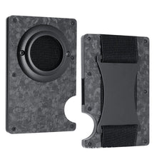 Slim Business forged carbon fiber Airtag portemonnee kaarthouder Rfid metalen aluminium case met geldbeugel zwart