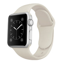 Solid kleur siliconen band voor Apple Watch 38MM/40MM/41MM/42MM (S10) series, Off White