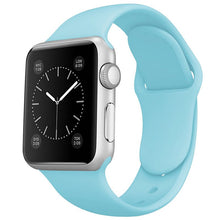 Solid silicone band voor Apple Watch 42MM/44MM/45MM/46MM serie sapphire blue